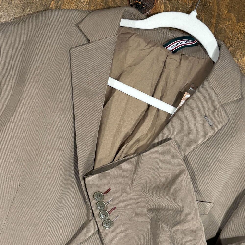 PJ Paul Jones Men Blazer Sport Coat 2XL Grandpa Brown Old Money Career Preppy